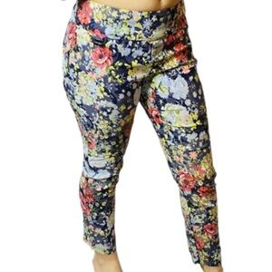 LISETTE L Montreal - Pull On Stretch Floral Pants Size 14